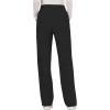 Cherokee Scrub Set for Women, Mock Wrap Top & Mid Rise Straight Leg Pant, Ultra Soft 2-Way Stretch Medical Uniform – CK00040C(Black)