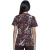 Cherokee Scrubs for Women Printed V-Neck Scrub Top with Modern Classic Fit with 2 Welt Pockets & Shirttail Hem – CK637(Joyful Giraffe)