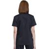 Cherokee Women Scrub Set V-Neck O.R Top WW657 Natural Rise Jogger Scrub Pant with Elasticized Waistband WW011(Black)