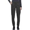 Cherokee Women Scrub Set V-Neck O.R Top WW657 Natural Rise Jogger Scrub Pant with Elasticized Waistband WW011(Pewter)