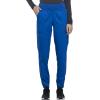 Cherokee Women Scrub Set V-Neck O.R Top WW657 Natural Rise Jogger Scrub Pant with Elasticized Waistband WW011(Royal)