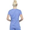 Cherokee Women Scrub Set V-Neck Scrub Top WW601, with Mid Rise Scrub Jogger Pants WW115(Ciel)