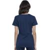 Cherokee Women Scrub Set V-Neck Scrub Top WW601, with Mid Rise Scrub Jogger Pants WW115(Navy)