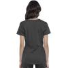 Cherokee Women Scrub Set V-Neck Scrub Top WW601, with Mid Rise Scrub Jogger Pants WW115(Pewter)