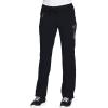 Cherokee Women Scrub Sets Contemporary Fit 3 Pocket Rib Knit Panel Top CK623A 4 Pocket Low Rise, Straight Leg Pant 1123A(Black)
