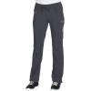 Cherokee Women Scrub Sets Contemporary Fit 3 Pocket Rib Knit Panel Top CK623A 4 Pocket Low Rise, Straight Leg Pant 1123A(Pewter)