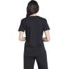 Cherokee Women Scrubs Set Workwear Professionals WW665 V-Neck Top & WW170 Mid Rise Straight Leg Pull-on Cargo Pant, Black- 4XL Top / 3XL Pant
