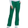 Cherokee Women’s Scrub Set 3 Pockets V-Neck Top WW630 With 4 Pocket Mid Rise Drawstring Cargo Pant 4044(Hunter Green)