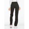 Cherokee Women’s Scrub Set Contemporary Fit, Mid Rise, 6 Pocket Straight Leg Pant CK002 and 4 Pocket V-Neck Top CK605(Black)
