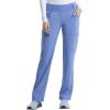 Cherokee Women’s Scrub Set Contemporary Fit, Mid Rise, 6 Pocket Straight Leg Pant CK002 and 4 Pocket V-Neck Top CK605(Ciel)