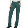 Cherokee Women’s Scrub Set Contemporary Fit, Mid Rise, 6 Pocket Straight Leg Pant CK002 and 4 Pocket V-Neck Top CK605(Hunter Green)