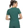Cherokee Women’s Scrub Set Contemporary Fit, Mid Rise, 6 Pocket Straight Leg Pant CK002 and 4 Pocket V-Neck Top CK605(Hunter Green)