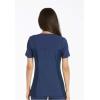 Cherokee Women’s Scrub Set Contemporary Fit, Mid Rise, 6 Pocket Straight Leg Pant CK002 and 4 Pocket V-Neck Top CK605(Navy)