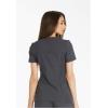 Cherokee Women’s Scrub Set Contemporary Fit, Mid Rise, 6 Pocket Straight Leg Pant CK002 and 4 Pocket V-Neck Top CK605(Pewter)