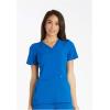 Cherokee Women’s Scrub Set Contemporary Fit, Mid Rise, 6 Pocket Straight Leg Pant CK002 and 4 Pocket V-Neck Top CK605(Royal)