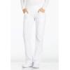 Cherokee Women’s Scrub Set Contemporary Fit, Mid Rise, 6 Pocket Straight Leg Pant CK002 and 4 Pocket V-Neck Top CK605(White)