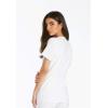 Cherokee Women’s Scrub Set Contemporary Fit, Mid Rise, 6 Pocket Straight Leg Pant CK002 and 4 Pocket V-Neck Top CK605(White)