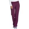 Cherokee Women’s Scrub Set Contemporary Fit, Mid Rise, 6 Pocket Straight Leg Pant CK002 and 4 Pocket V-Neck Top CK605(Wine)