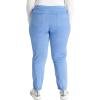 Cherokee Women’s Scrub Set, Modern Classic Fit V-Neck Scrub Top WW601 with Natural Rise Jogger & Elasticized Waistband WW011(Ciel)