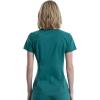 Cherokee Women’s Scrub Set, Modern Classic Fit V-Neck Scrub Top WW601 with Natural Rise Jogger & Elasticized Waistband WW011(Hunter Green)