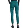Cherokee Women’s Scrub Set, Modern Classic Fit V-Neck Scrub Top WW601 with Natural Rise Jogger & Elasticized Waistband WW011(Hunter Green)