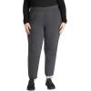 Cherokee Women’s Scrub Set, Modern Classic Fit V-Neck Scrub Top WW601 with Natural Rise Jogger & Elasticized Waistband WW011(Pewter)