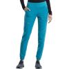Cherokee Women’s Scrub Set, Modern Classic Fit V-Neck Scrub Top WW601 with Natural Rise Jogger & Elasticized Waistband WW011(Teal Blue)