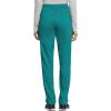 Cherokee Women’s Scrub Set V-Neck Knit Panel Scrub Top WW2875 Mid Rise Tapered Leg Drawstring Scrub Pant WW105(Teal Blue)