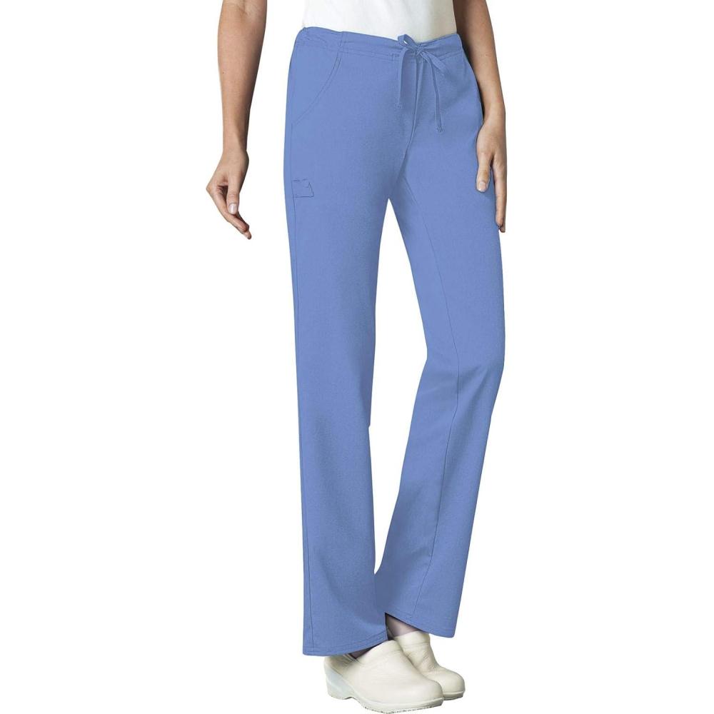 imageCherokee Luxe Women Scrubs Pant Low Rise Straight Leg Drawstring 1066Ceil