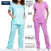 Cherokee Luxe Women Scrubs Pant Low Rise Straight Leg Drawstring 1066(Blue Wave)