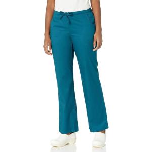 Cherokee Luxe Women Scrubs Pant Low Rise Straight Leg Drawstring 1066(Caribbean Blue)