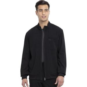 Cherokee Men’s Zip Front Jacket with 4 Pockets Stand-up Funnel Collar CK395A, XS, Navy