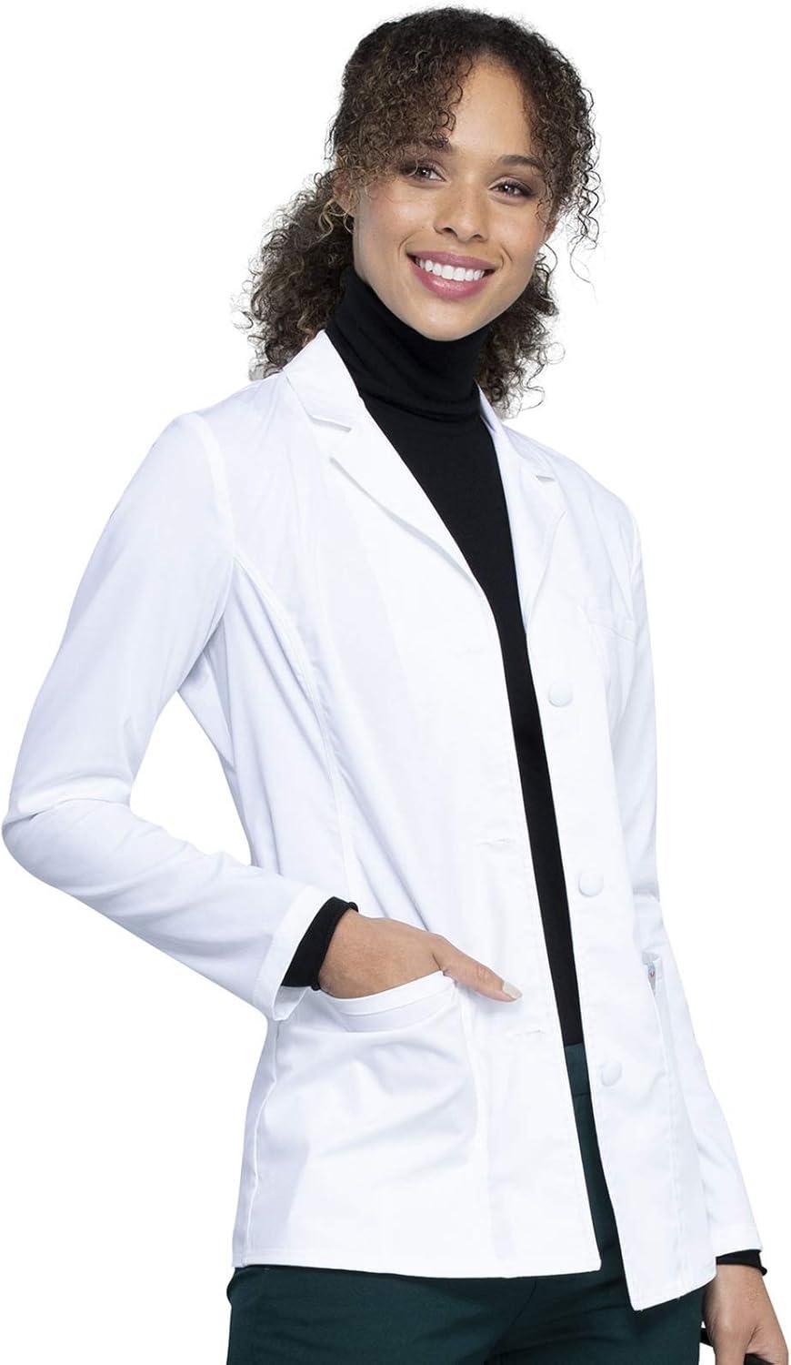imageCherokee Women Scrubs Lab Coat Workwear Revolution Tech 28 Consultation WW450AB