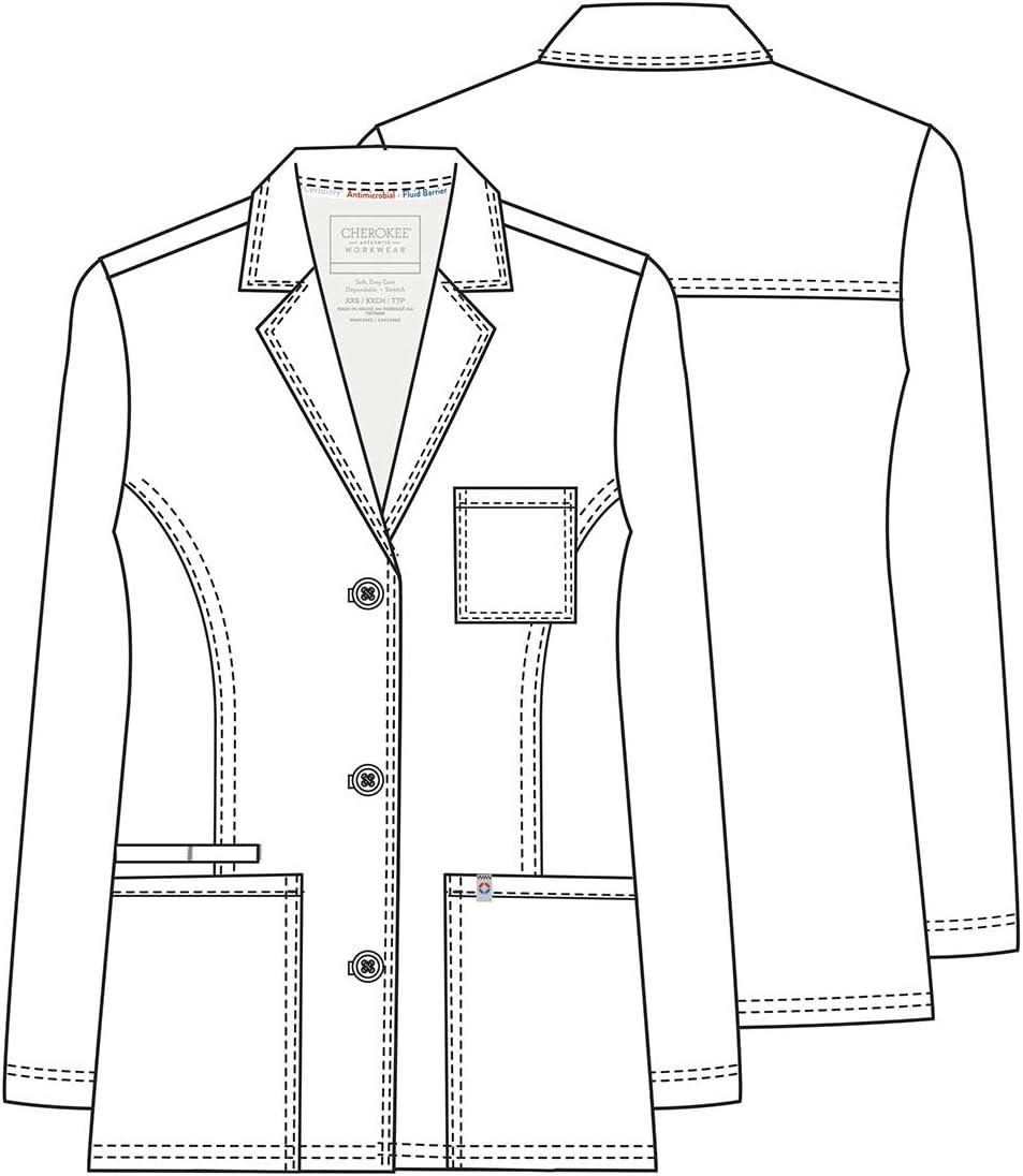 imageCherokee Women Scrubs Lab Coat Workwear Revolution Tech 28 Consultation WW450AB