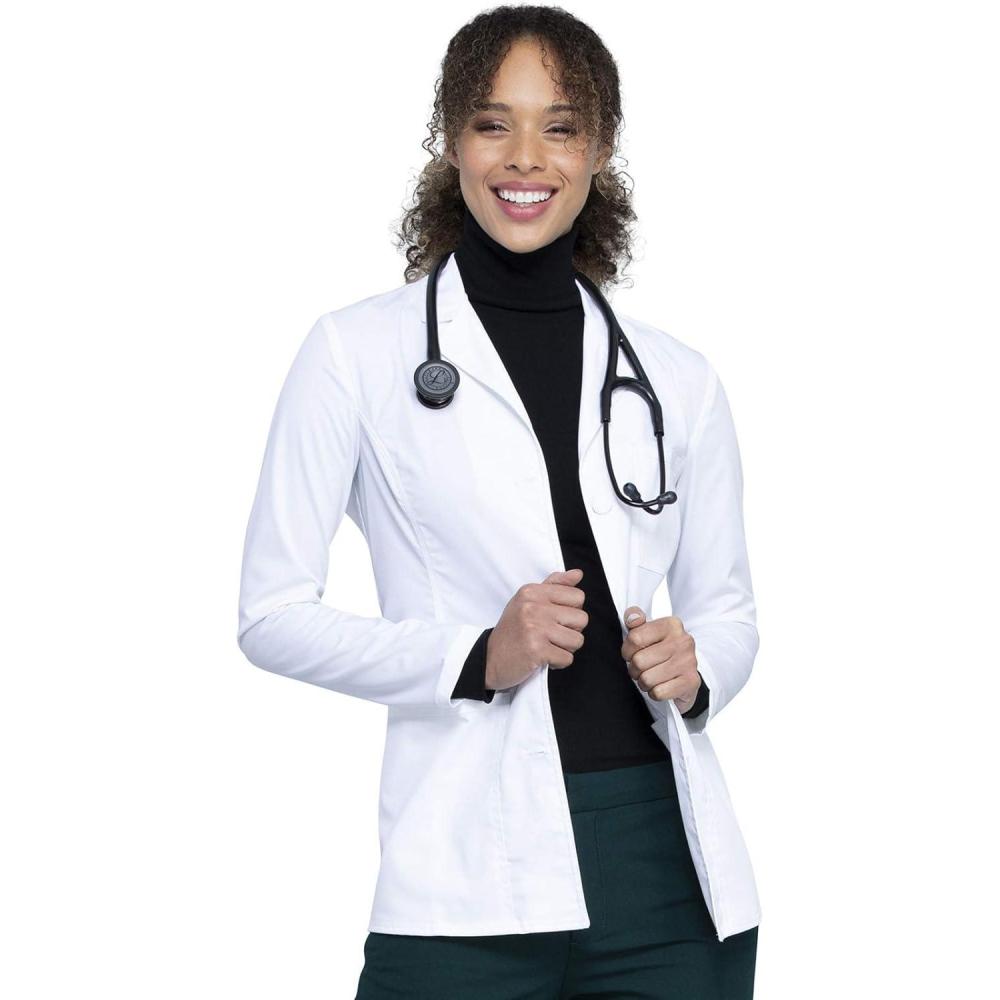 imageCherokee Women Scrubs Lab Coat Workwear Revolution Tech 28 Consultation WW450AB