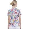 Cherokee Prints Women Scrubs Top Mock Wrap CK614(Watercolor Blossoms)