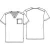 Cherokee Euphoria Men Scrubs Top Tuckable V-Neck CK887A(Wine)