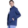 Cherokee Men & Women Warm Up Scrubs Jacket Workwear Revolution Zip Front Knit Plus Size WW370, 3XL, Navy