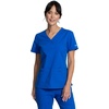 Cherokee Women Scrubs Top Workwear Professionals V-Neck Knit Panel WW2968(Royal)