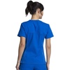 Cherokee Women Scrubs Top Workwear Professionals V-Neck Knit Panel WW2968(Royal)