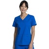 Cherokee Women Scrubs Top Workwear Professionals V-Neck Knit Panel WW2968(Royal)