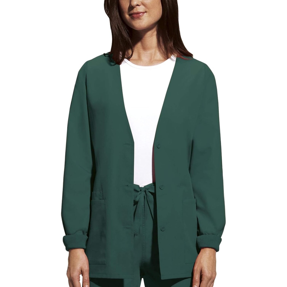 image:imageCherokee Womens Workwear Scrubs Cardigan WarmUp JacketHunter