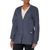 Cherokee Women’s Workwear Scrubs Cardigan Warm-Up Jacket(Pewter)