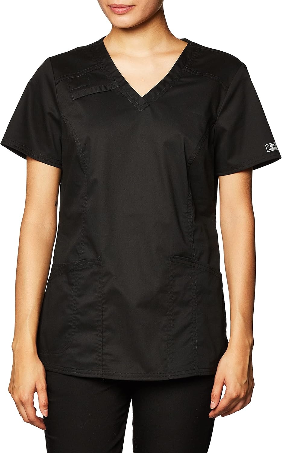 image:imageWorkwear Core Stretch Women Scrubs Top VNeck 4710Black