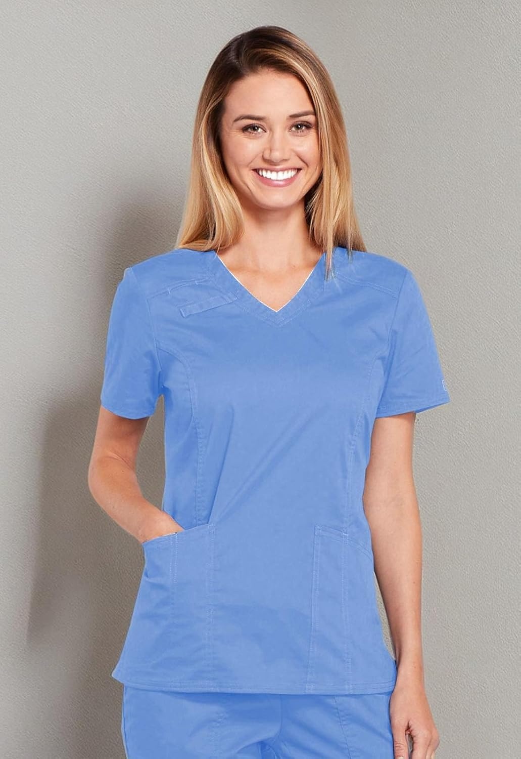 image:imageWorkwear Core Stretch Women Scrubs Top VNeck 4710Ciel