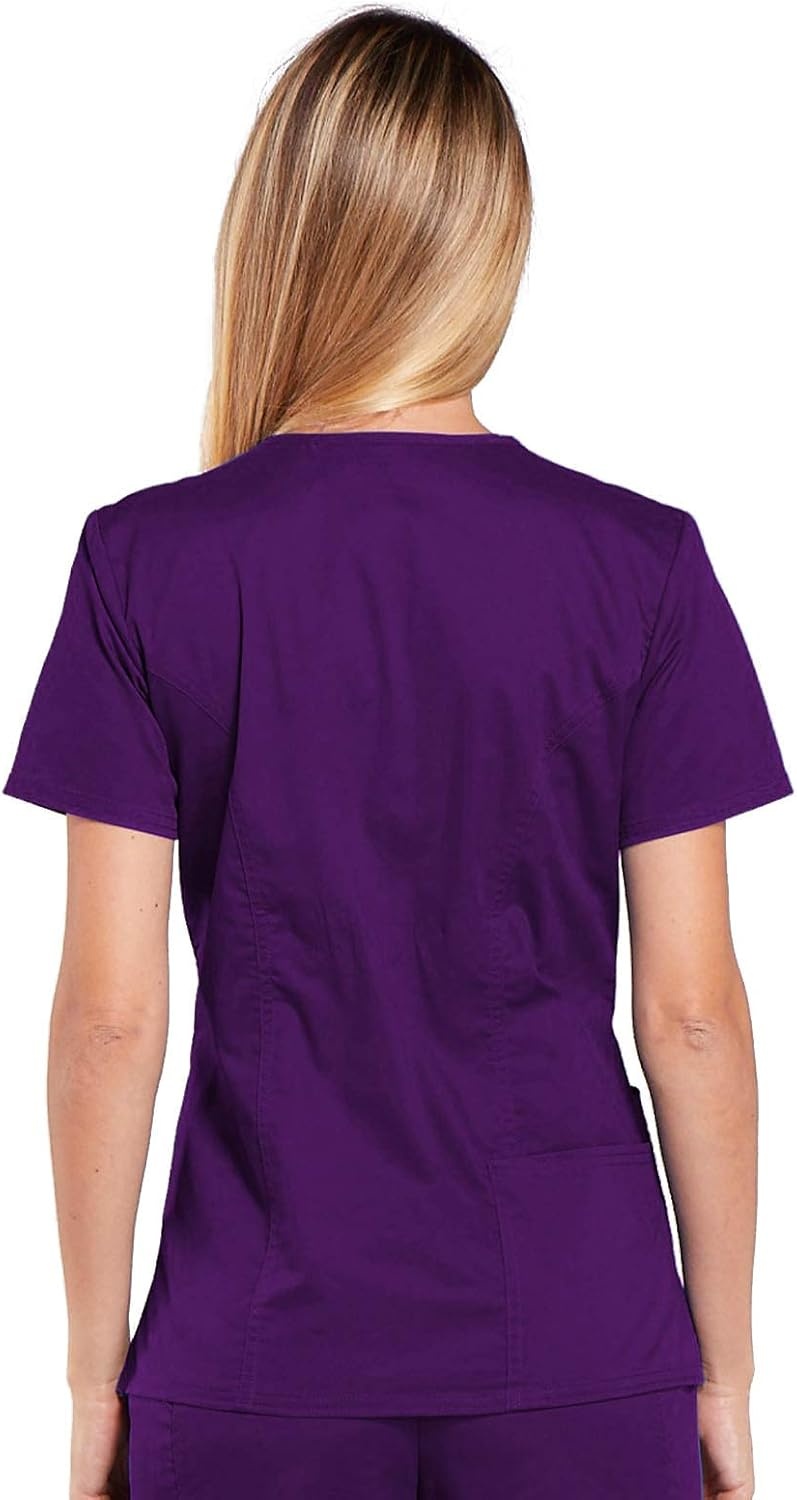 image:imageWorkwear Core Stretch Women Scrubs Top VNeck 4710Eggplant