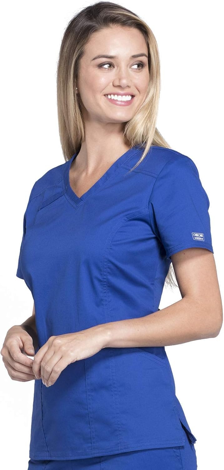 image:imageWorkwear Core Stretch Women Scrubs Top VNeck 4710Galaxy Blue