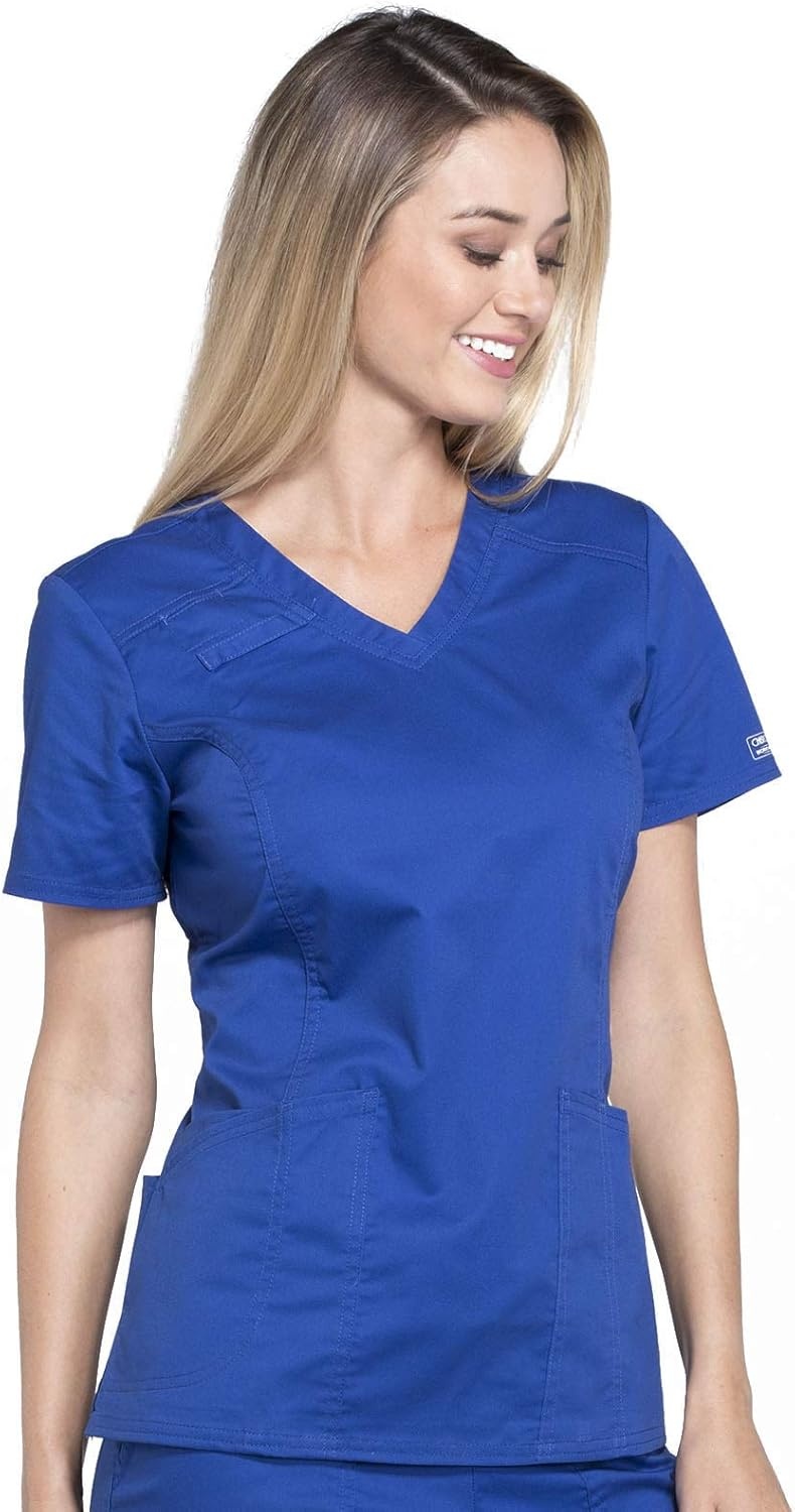 image:imageWorkwear Core Stretch Women Scrubs Top VNeck 4710Galaxy Blue