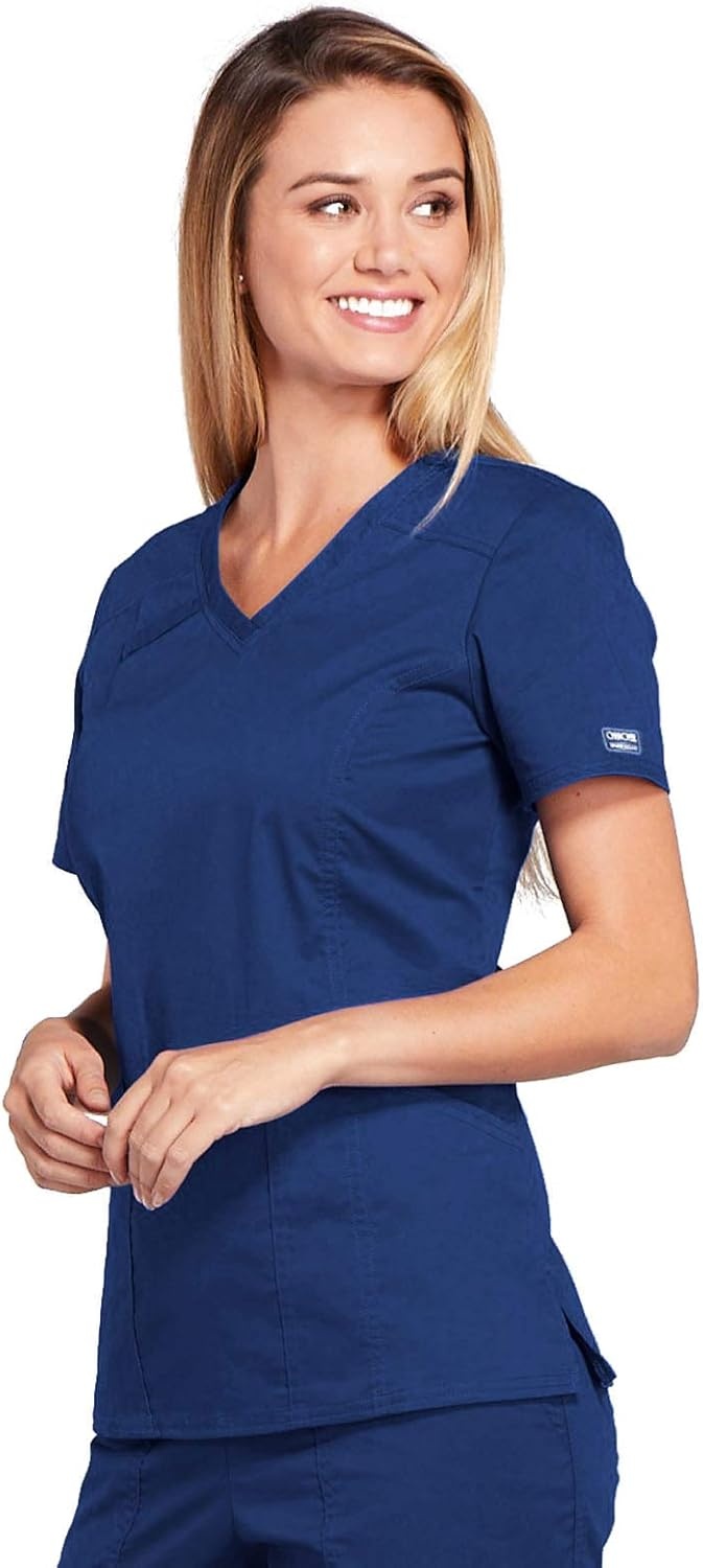 image:imageWorkwear Core Stretch Women Scrubs Top VNeck 4710Navy