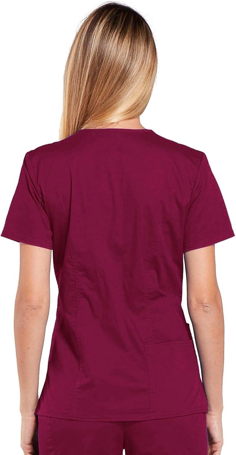 image:imageWorkwear Core Stretch Women Scrubs Top VNeck 4710Wine